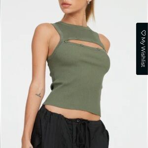 Motel rocks Caena Tops in Khaki